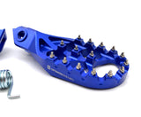 Optimized Enduro Foot Pegs for KTM/Husqvarna 2023-2025 and GasGas 2024-2025 (Blue)