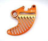 Optimized Enduro Rear Rotor Guard with Caliper Carrier for KTM 125-500 2004-2025 (Orange)