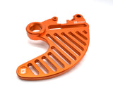 Optimized Enduro Rear Rotor Guard with Caliper Carrier for KTM 125-500 2004-2025 (Orange)