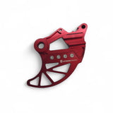 Optimized Enduro Rear Rotor Guard with Caliper Carrier for Beta 125-500 2014-2026 (Red)