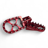 Optimized Enduro Foot Pegs for Beta 125-500 RR/RS/RR-S/Racing 2020-2025 (Red)