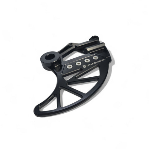 Optimized Enduro Rear Rotor Guard with Caliper Carrier for Beta 125-500 2014-2026 (Black)