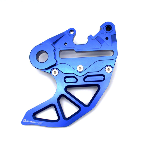 Optimized Enduro Rear Rotor Guard With Caliper Carrier For Husqvarna TE/FE 2014-2023, KTM, GasGas (Blue)